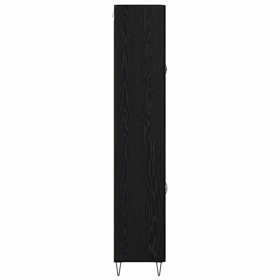 Haut Armoire Chêne blanc et noir 69,5 x 34 x 180 cm - 9