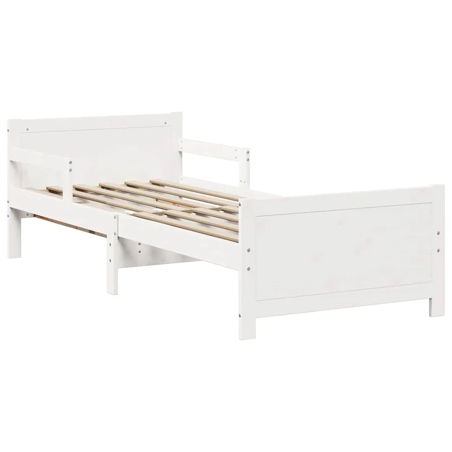 Cadre de lit Blanc 80 x 200 cm Bois d'ingénierie - 4