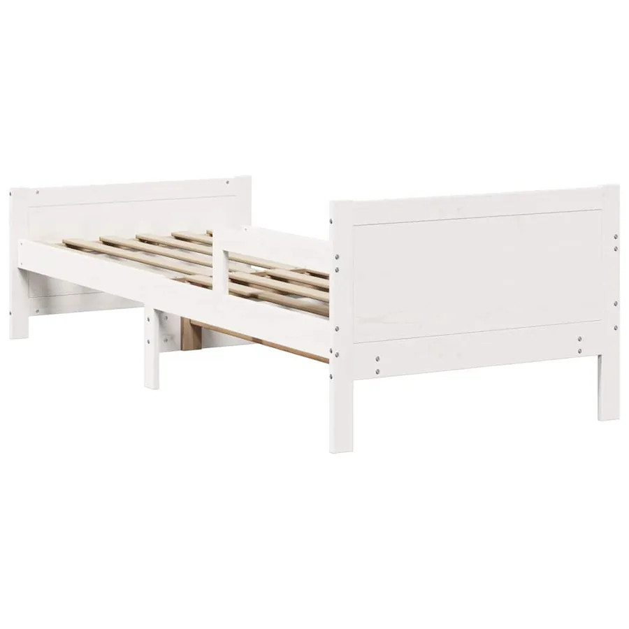 Cadre de lit Blanc 80 x 200 cm Bois d'ingénierie - 7