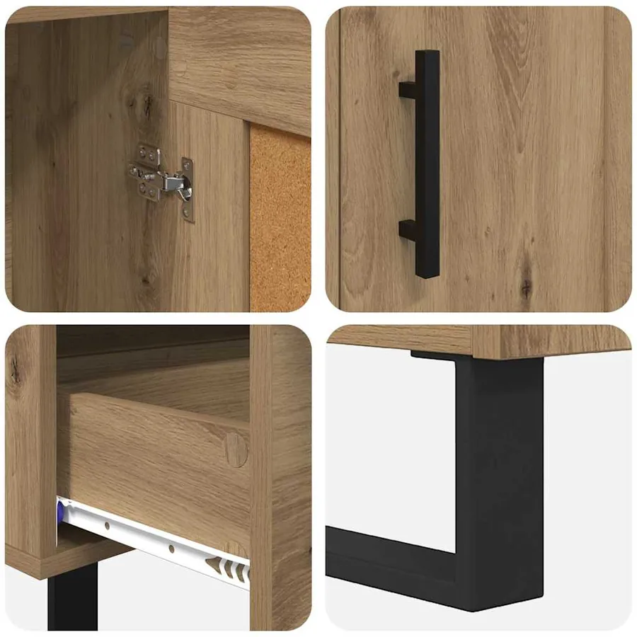 Haut Armoire Chêne artisanal 69,5 x 31 x 115 cm - 9