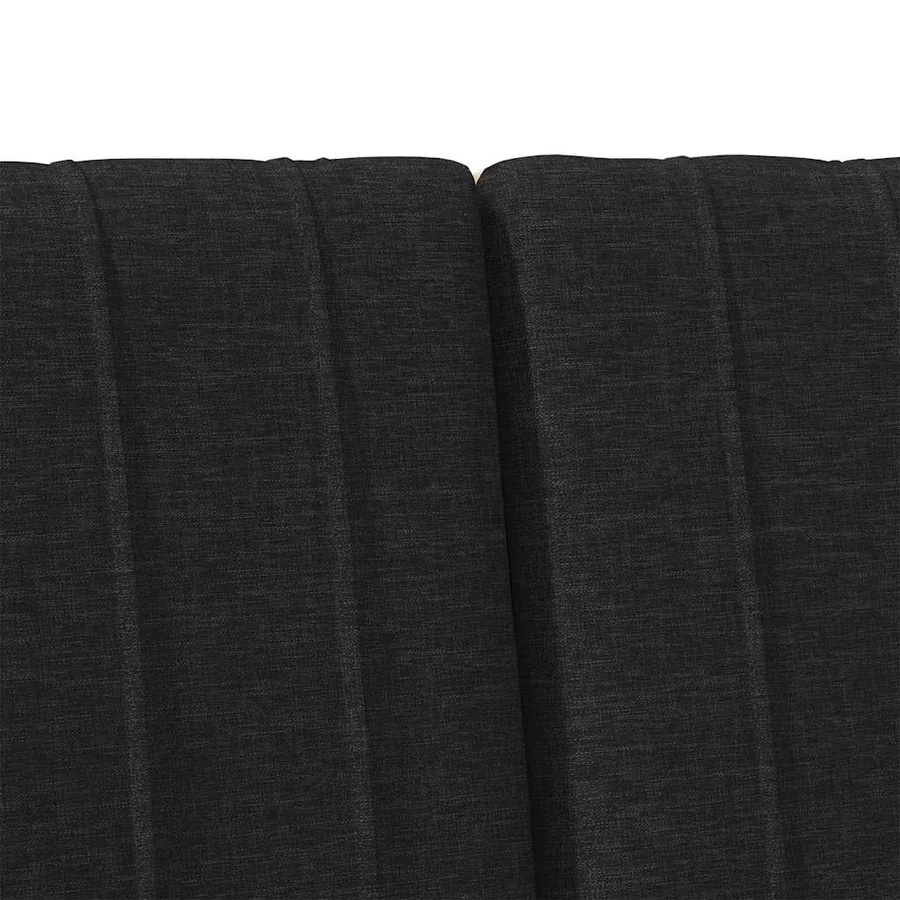 Tête de lit capitonnée Noir 160 cm Pin massif - 7