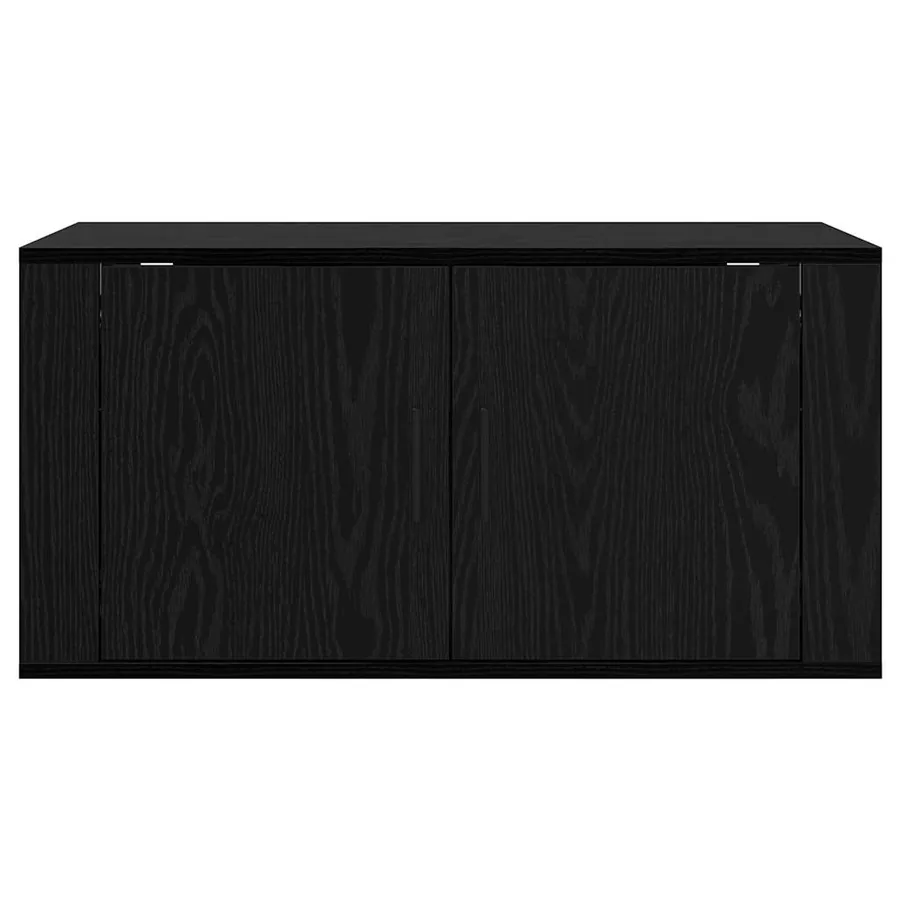 Meuble TV mural Chêne noir 80 x 34,5 x 40 cm Bois d'ingénierie - 5