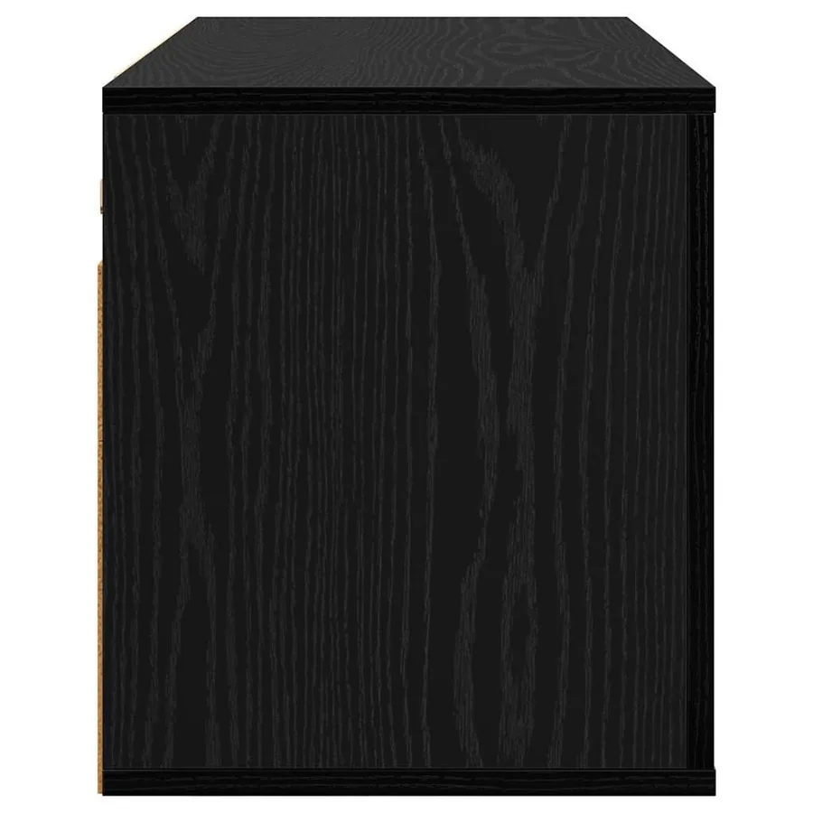 Meuble TV mural Chêne noir 80 x 34,5 x 40 cm Bois d'ingénierie - 6