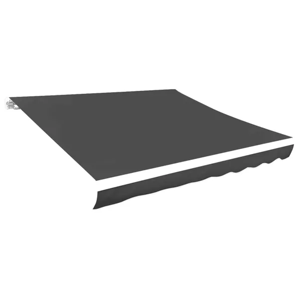 Tissu de remplacement pour auvent gris 5x3 m polyester