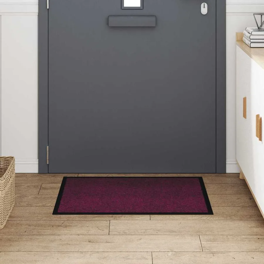 Tapis de porte Bordeaux 60 x 40 x 1.2 cm Tissu en teddy - 3