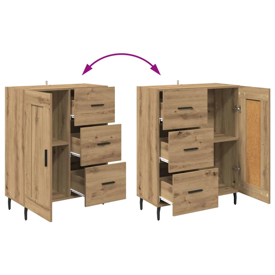 Haut Armoire 2 pcs Chêne artisanal 69,5 x 34 x 180 cm - 13