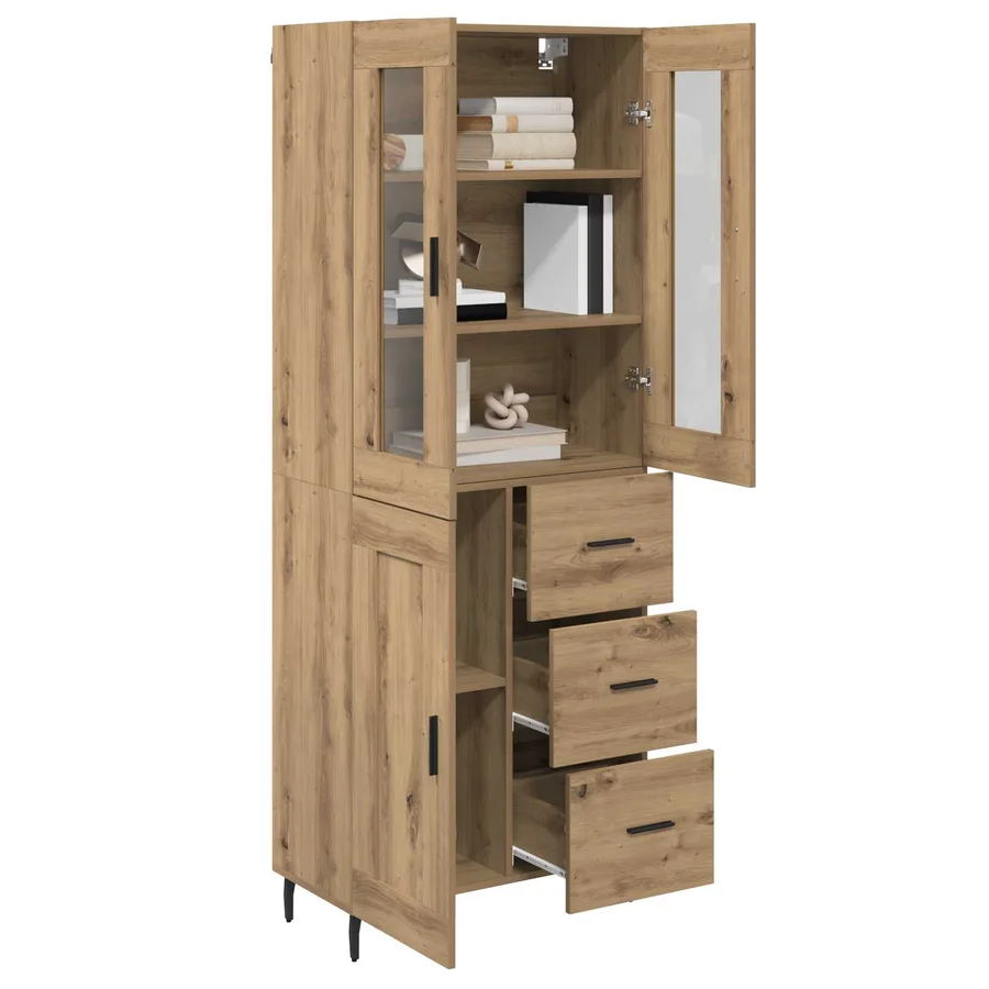 Haut Armoire 2 pcs Chêne artisanal 69,5 x 34 x 180 cm - 3