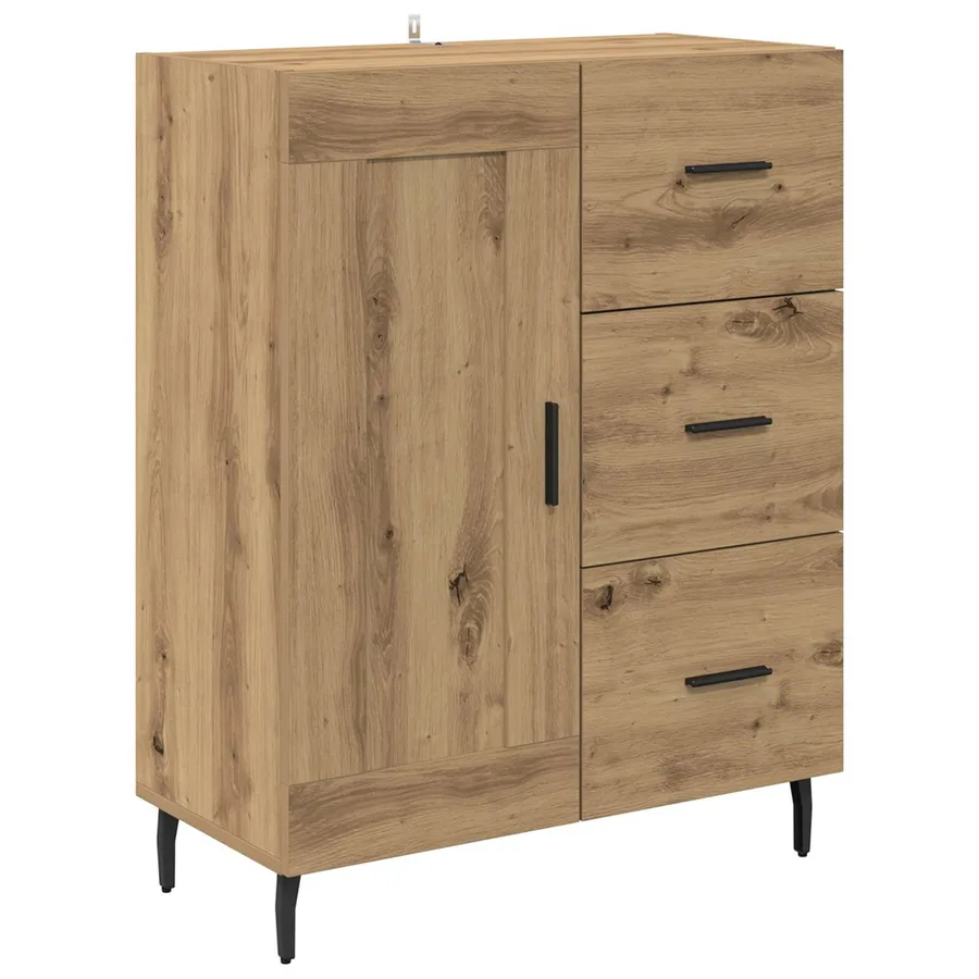 Haut Armoire 2 pcs Chêne artisanal 69,5 x 34 x 180 cm - 6
