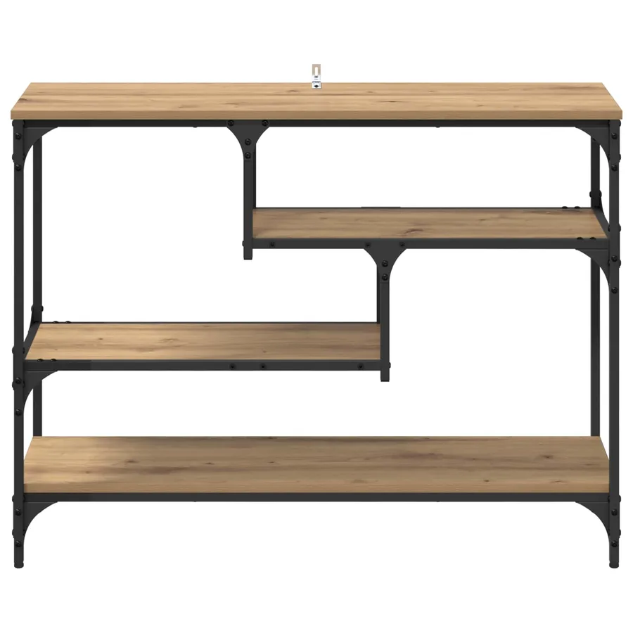 Table console Chêne artisanal 100 x 30 x 75 cm - 5