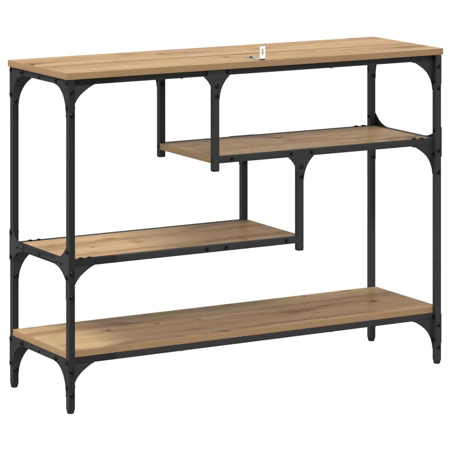 Table console Chêne artisanal 100 x 30 x 75 cm - 7