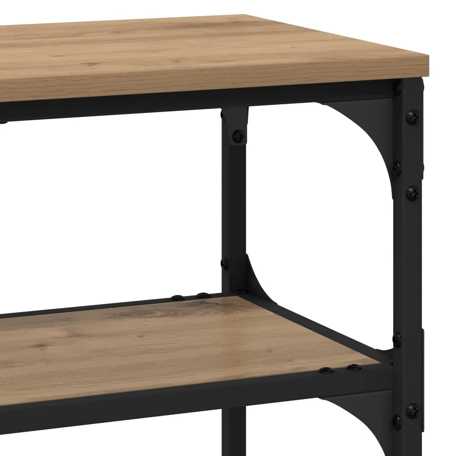 Table console Chêne artisanal 100 x 30 x 75 cm - 9