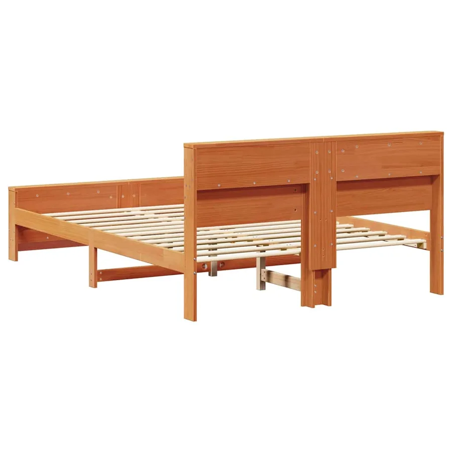Cadre de lit Brun cire 150 x 200 cm Bois d'ingénierie - 7