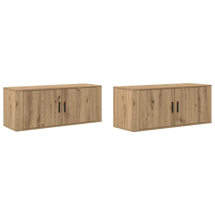 Ensemble de meuble TV mural 2 pcs Chêne artisanal - 2