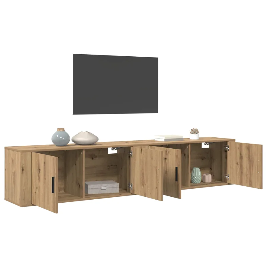 Ensemble de meuble TV mural 2 pcs Chêne artisanal - 3