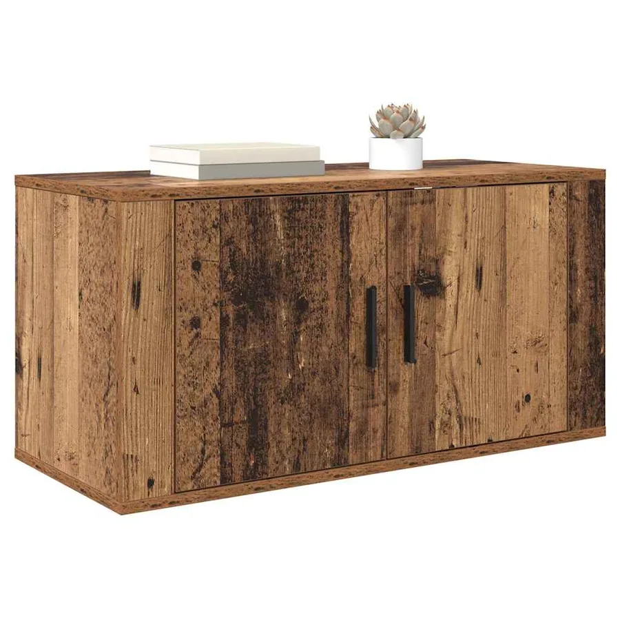 Meuble TV mural Bois ancien 80 x 34,5 x 40 cm Bois d'ingénierie - 3