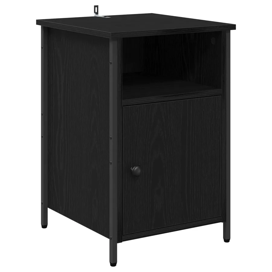 Cabinet de chevet Chêne noir 40 x 42 x 60 cm Bois d'ingénierie - 2
