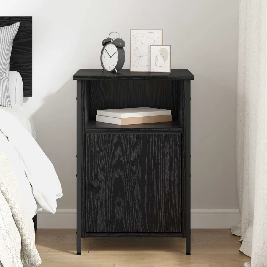 Cabinet de chevet Chêne noir 40 x 42 x 60 cm Bois d'ingénierie - 4