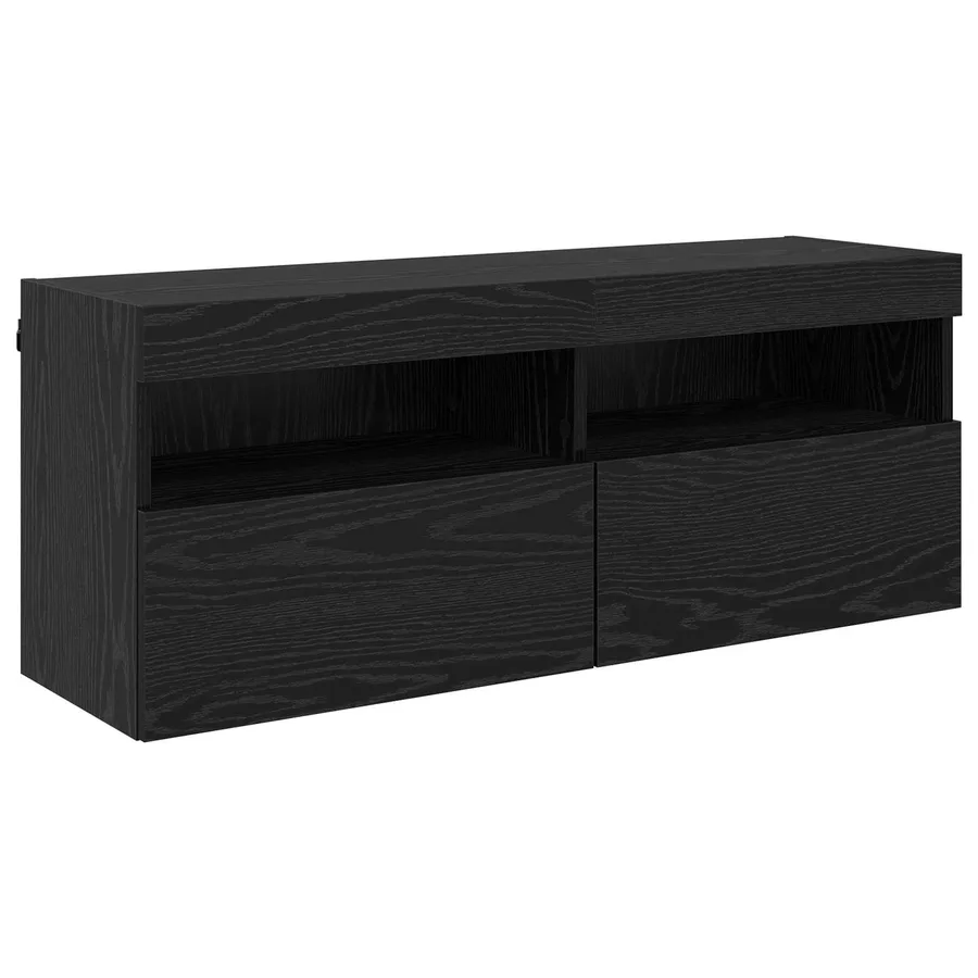 Ensemble de meuble TV mural 7 pcs Chêne noir Bois d'ingénierie - 7