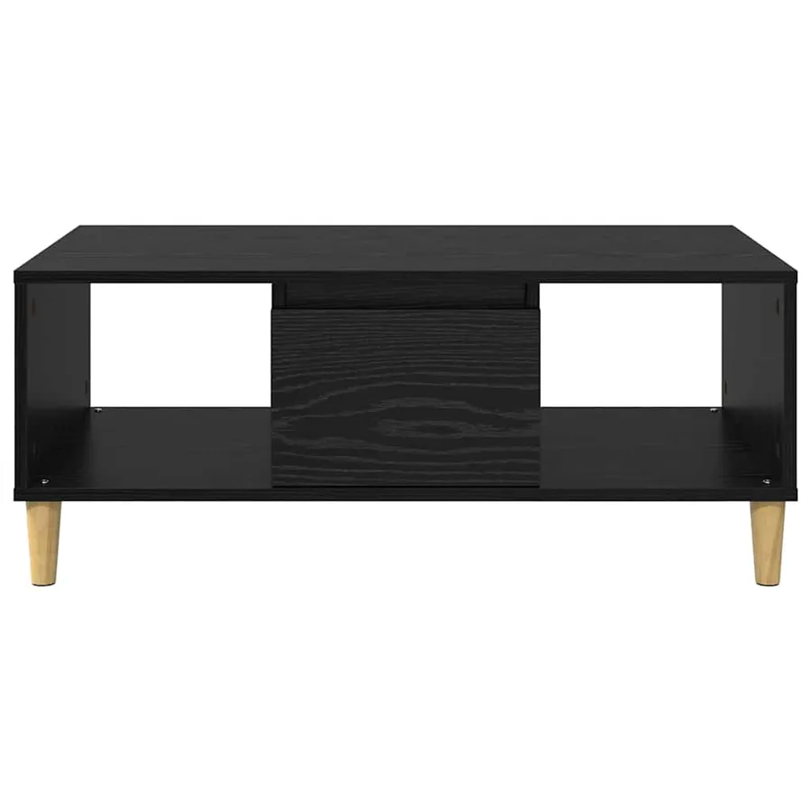 Table basse Chêne noir 90 x 50 x 26,5 cm Bois d'ingénierie - 6