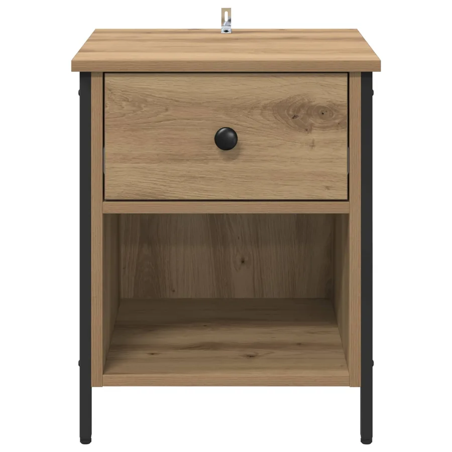 Cabinet de chevet Chêne artisanal 40 x 42 x 50 cm - 6