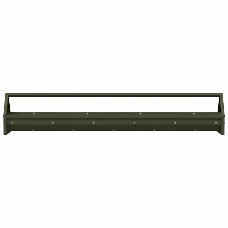 Bac de nourrissage pour poules Vert olive 108 x 20,5 x 20 cm - 5
