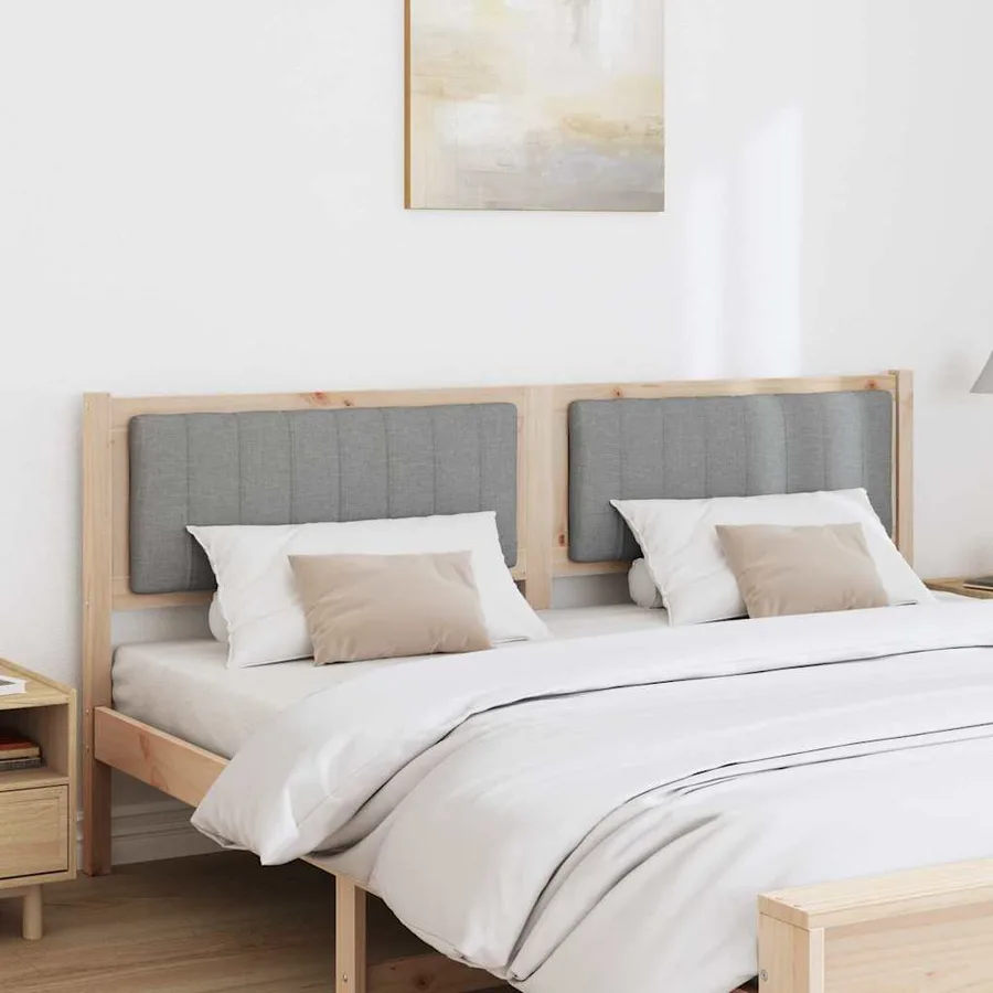 Tête de lit capitonnée Marron 180 cm Pin massif - 3