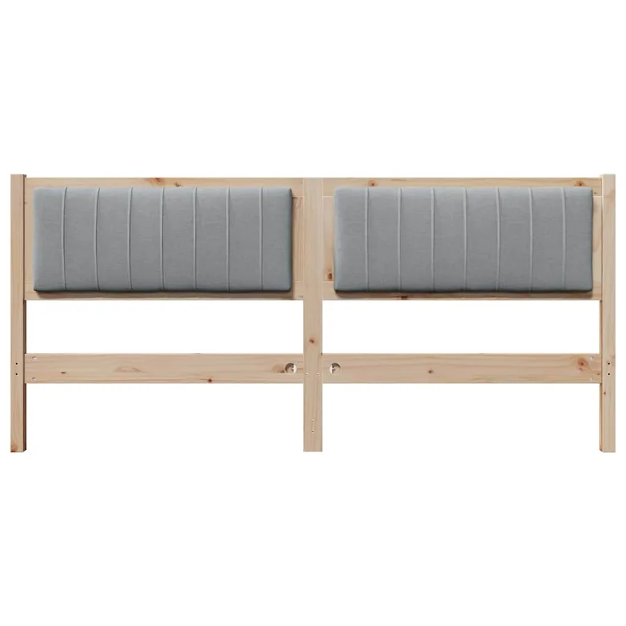 Tête de lit capitonnée Marron 180 cm Pin massif - 4