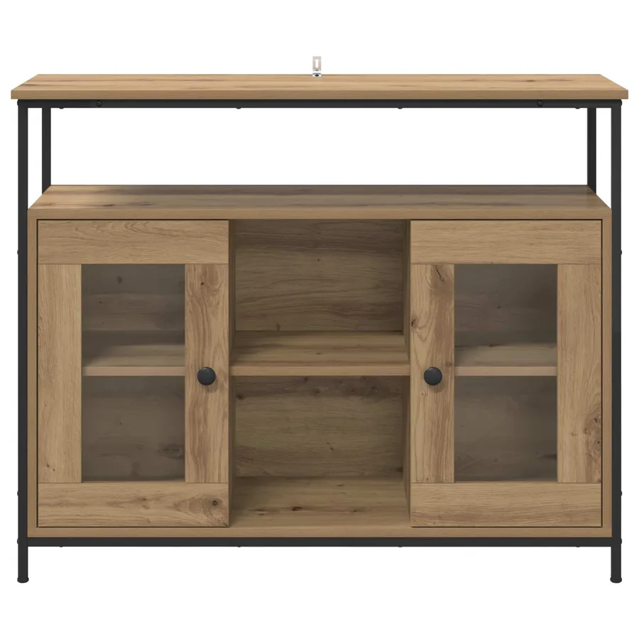 Buffet Chêne artisanal 100 x 35 x 80 cm Bois d'ingénierie - 6