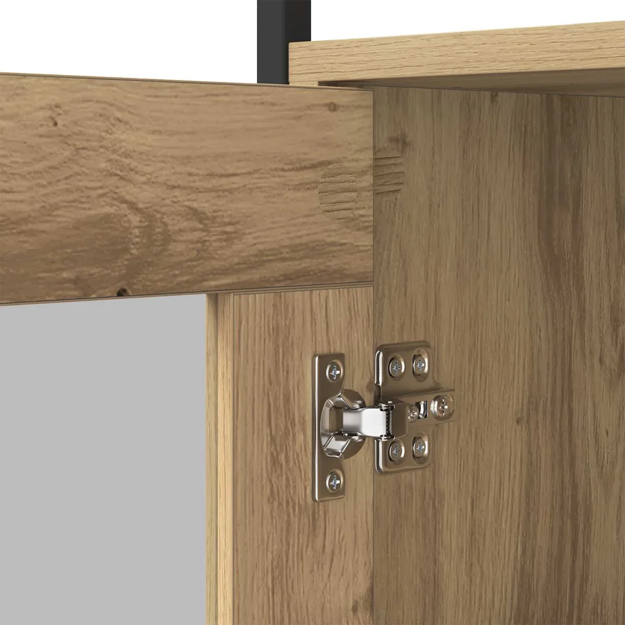 Buffet Chêne artisanal 100 x 35 x 80 cm Bois d'ingénierie - 9