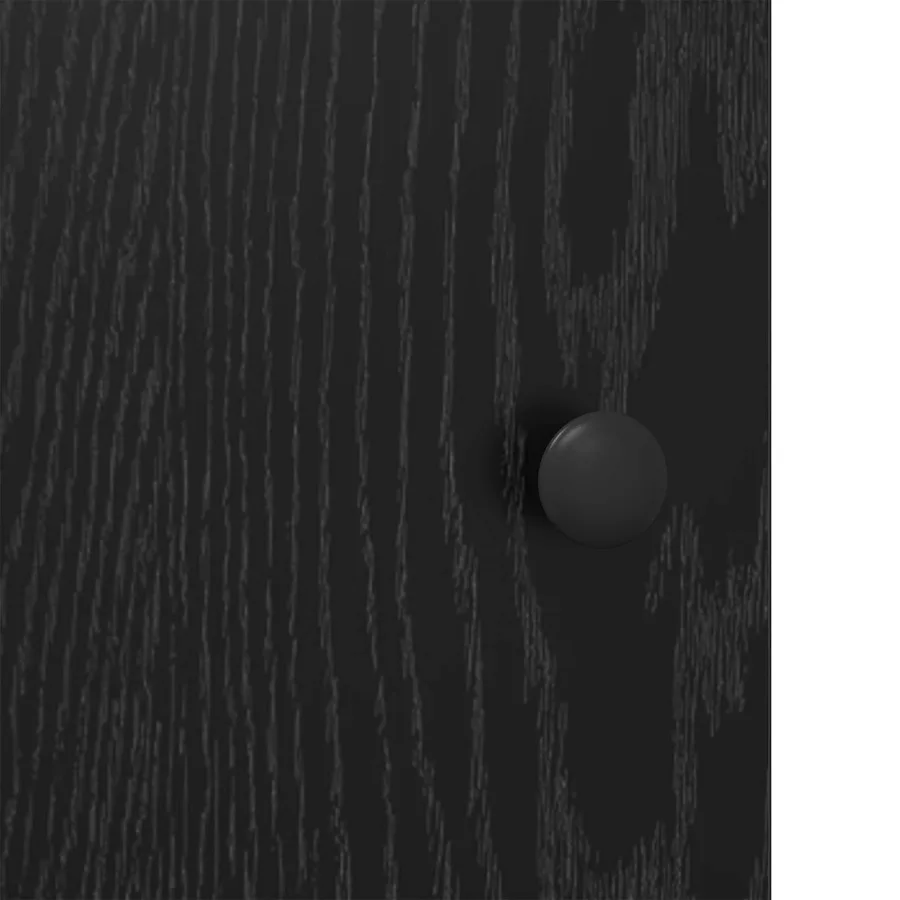 Buffet Chêne noir 100 x 35 x 80 cm Bois d'ingénierie - 8