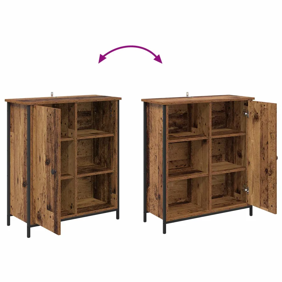 Buffet Bois Ancien 70 x 30 x 80 cm Bois d'ingénierie - 11