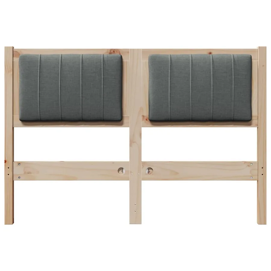 Tête de lit capitonnée Marron 120 cm Pin massif - 4