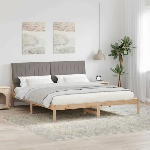 Cadre de lit avec tête de lit Marron 180 x 200 cm Pin massif