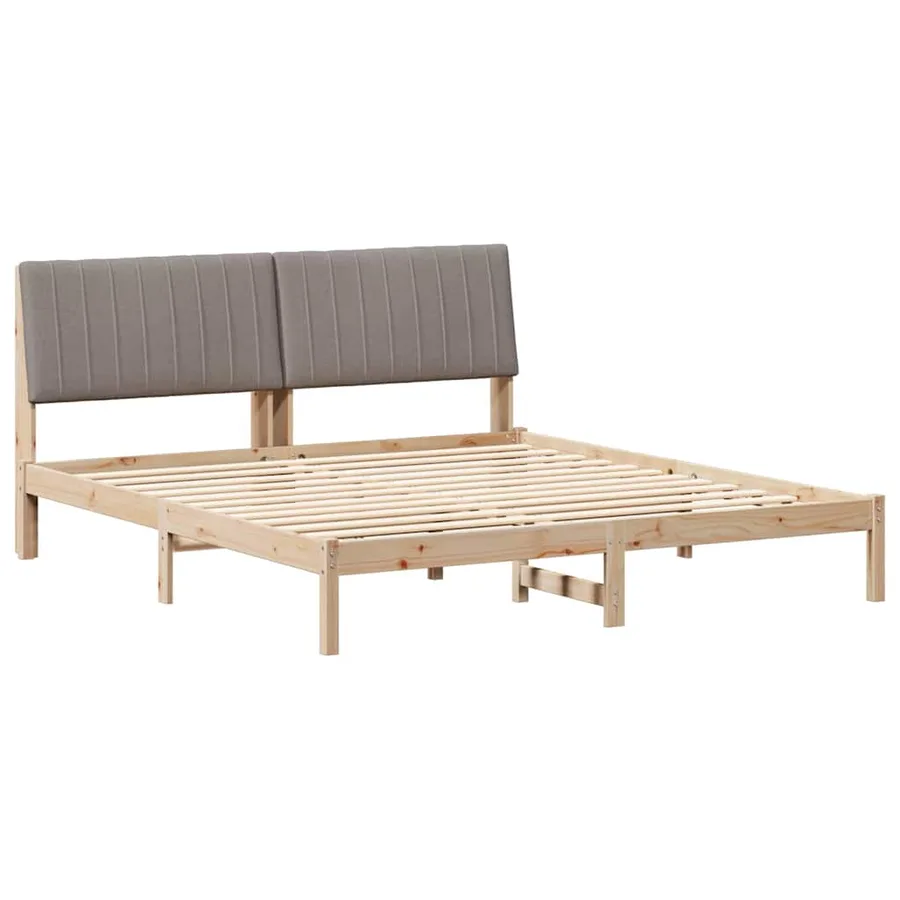 Cadre de lit avec tête de lit Marron 180 x 200 cm Pin massif - 2