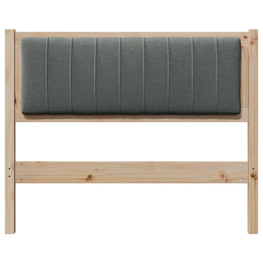 Tête de lit capitonnée Marron 100 cm Pin massif - 4
