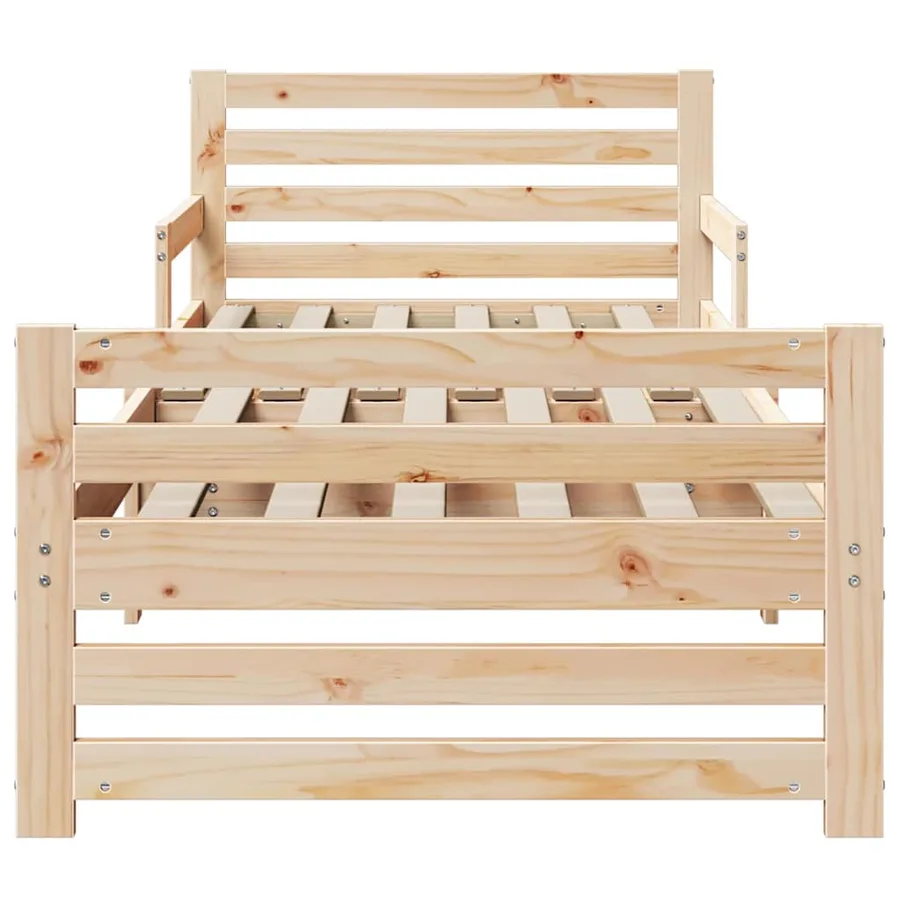 Cadre de lit Marron 80 x 200 cm Bois d'ingénierie - 5