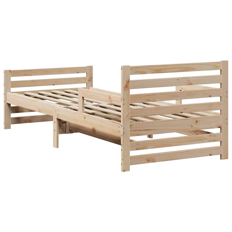 Cadre de lit Marron 80 x 200 cm Bois d'ingénierie - 7