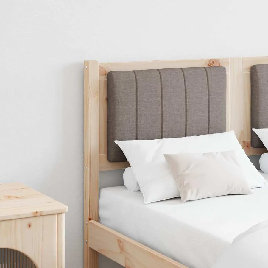Tête de lit capitonnée Marron 120 cm Pin massif