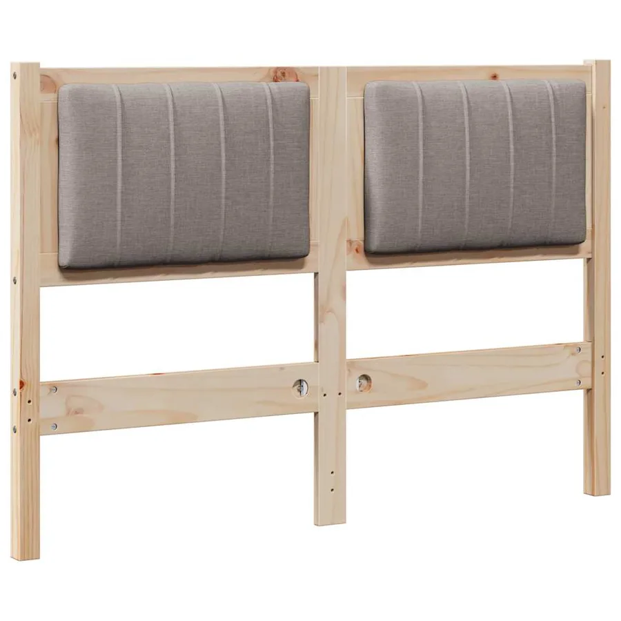 Tête de lit capitonnée Marron 120 cm Pin massif - 2