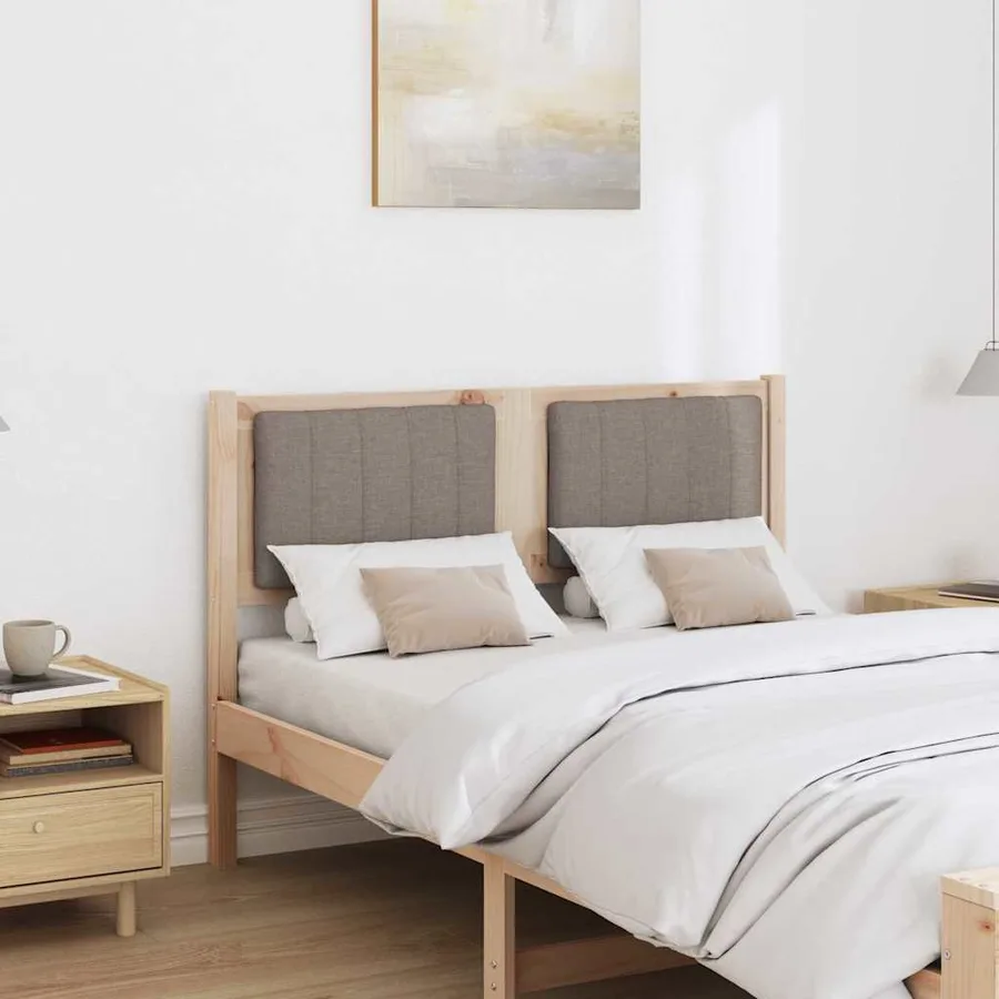 Tête de lit capitonnée Marron 120 cm Pin massif - 3