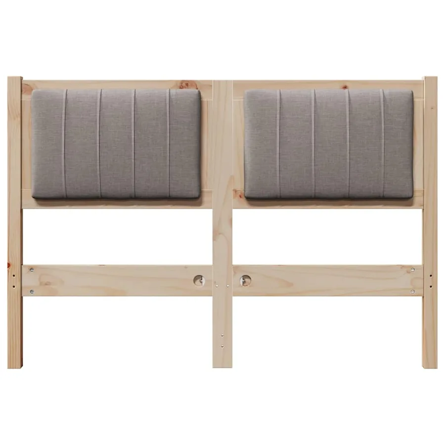 Tête de lit capitonnée Marron 120 cm Pin massif - 4