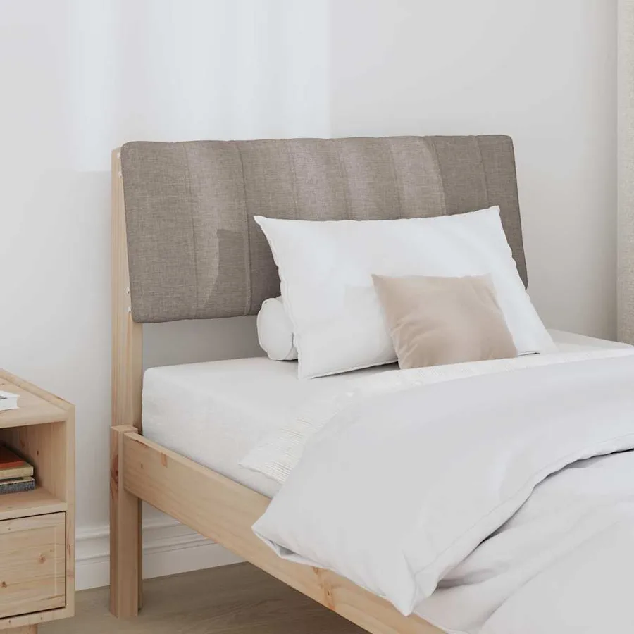 Tête de lit capitonnée Taupe 75 cm Pin massif - 3