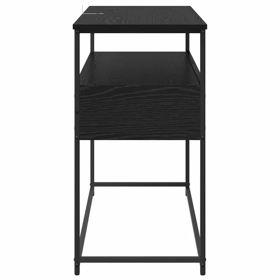 Table console Chêne noir 100 x 40 x 75 cm Bois d'ingénierie - 7
