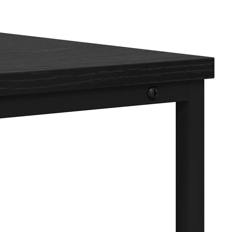 Table console Chêne noir 100 x 40 x 75 cm Bois d'ingénierie - 9