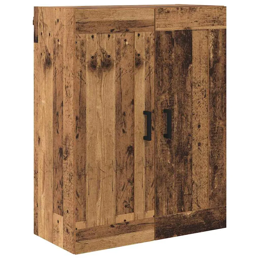 Haut Armoire 2 pcs Bois Ancien Bois d'ingénierie - 7