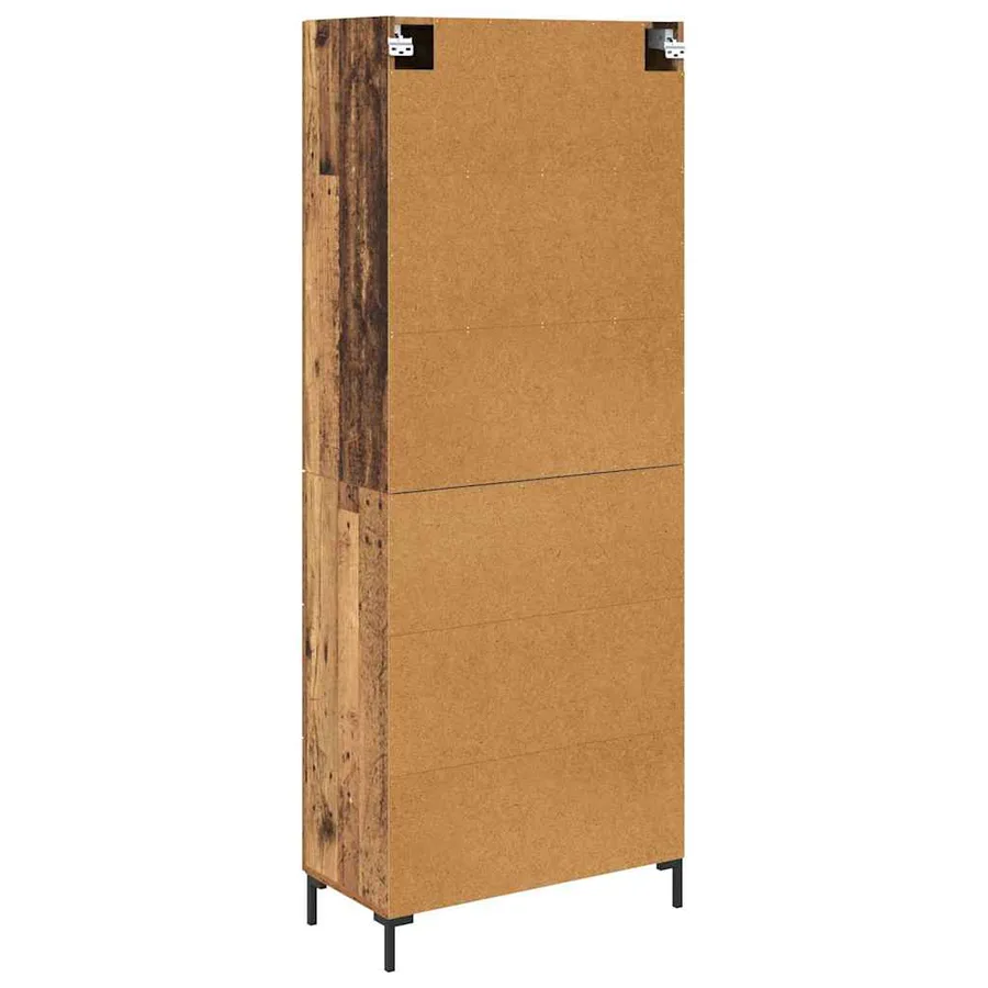 Haut Armoire avec tiroir 2 pcs Bois Ancien Bois d'ingénierie - 8