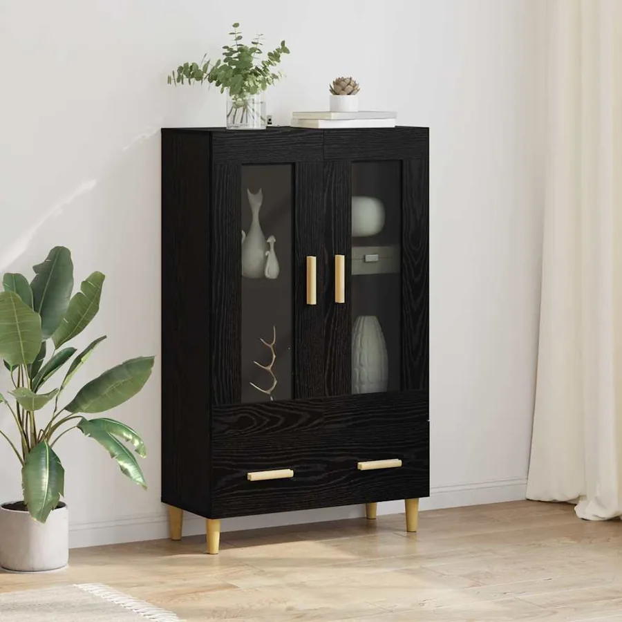 Haut Armoire Chêne noir 70 x 31 x 115 cm Bois d'ingénierie