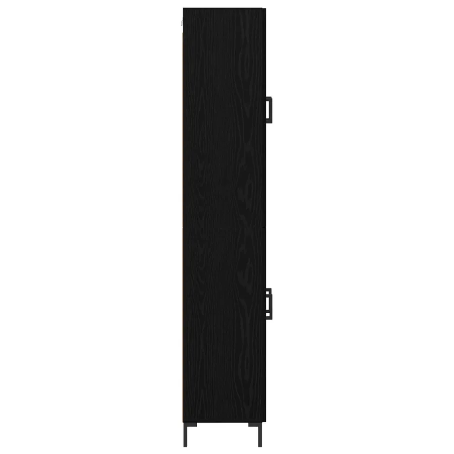 Haut Armoire 2 pcs Chêne noir Bois d'ingénierie - 9
