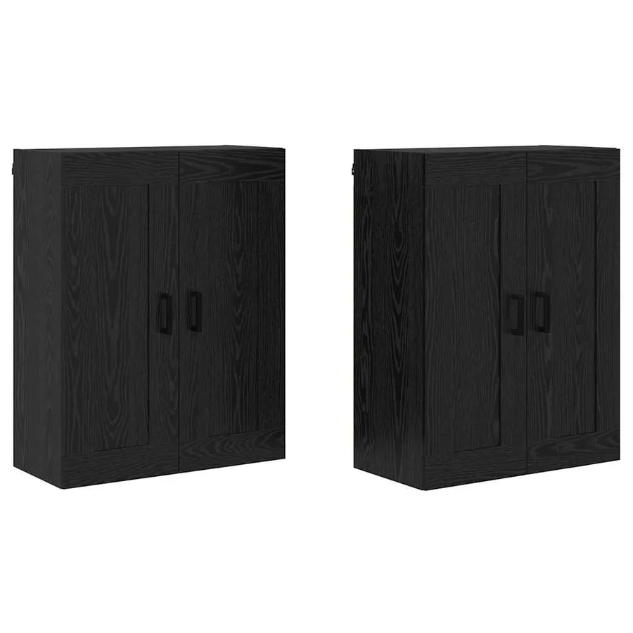 Meuble mural Montage mural 2 pcs Chêne noir 69,5 x 34 x 90 cm - 2