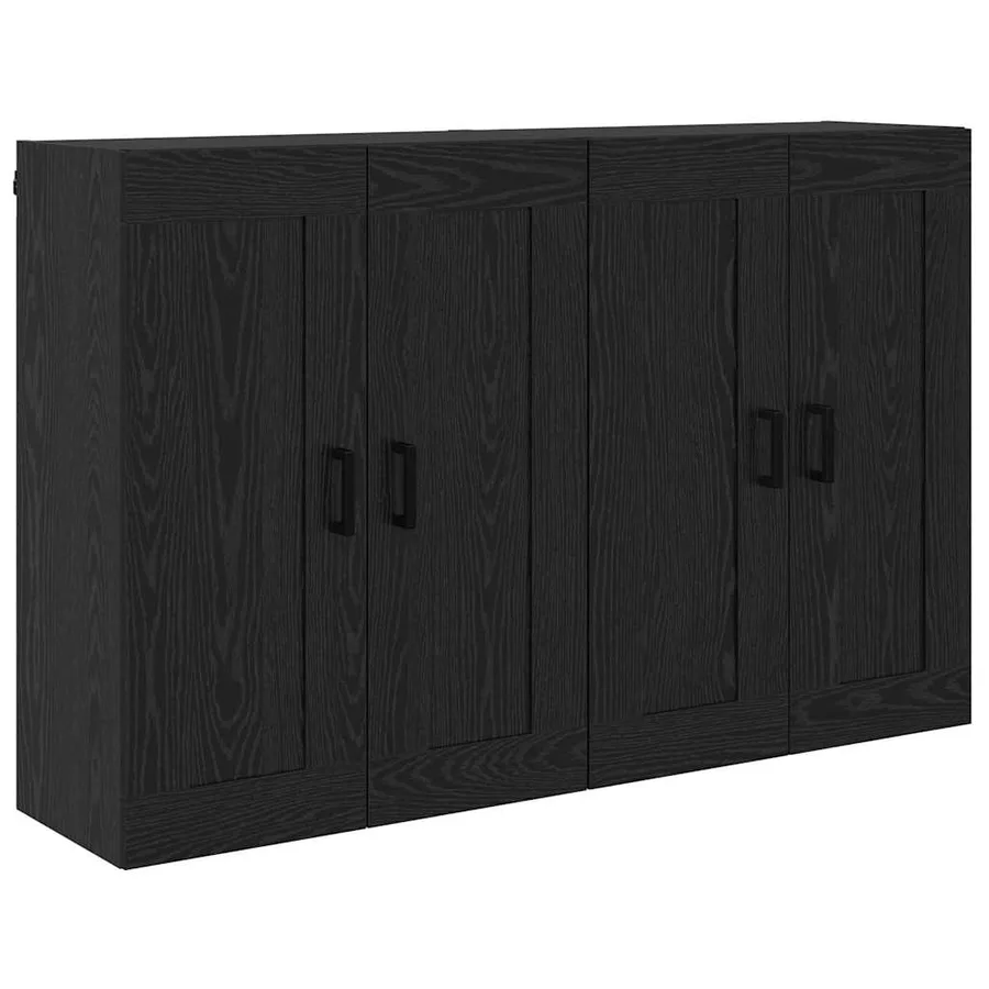 Meuble mural Montage mural 2 pcs Chêne noir 69,5 x 34 x 90 cm - 5